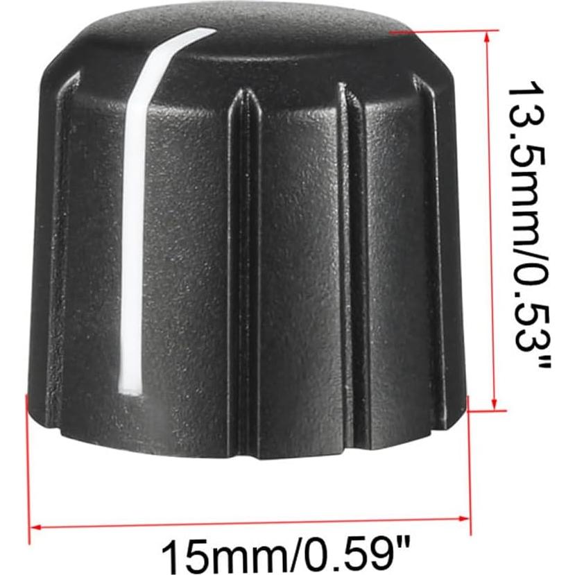 Perillas de Potenciómetro uxcell 20 Pcs 15x13.5mm para Guitarra