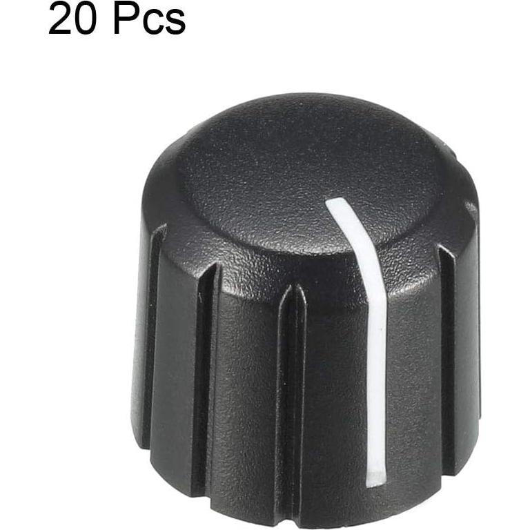 Perillas de Potenciómetro uxcell 20 Pcs 15x13.5mm para Guitarra