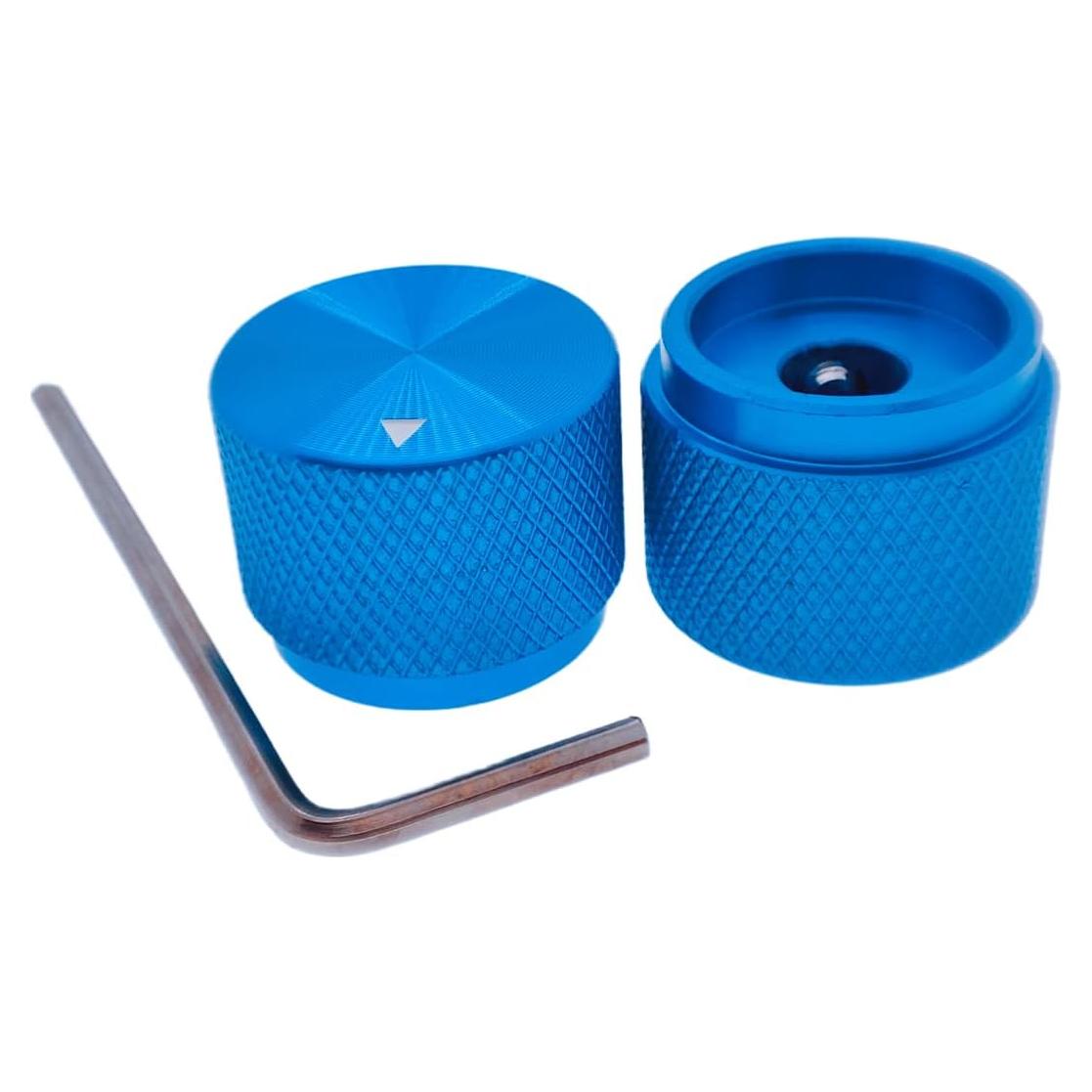 Paquete de 2 Perillas de Aluminio Szliyands Azul 20 mm