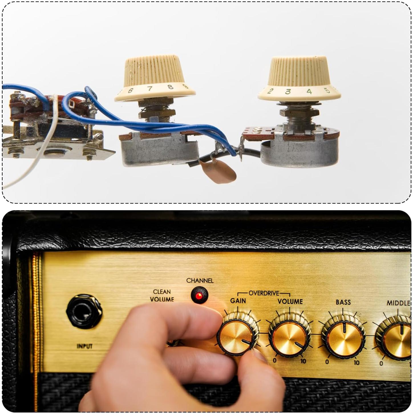 Perilla de Potenciómetro uxcell 3 Pcs Aluminio Plateado 17mmx13mm