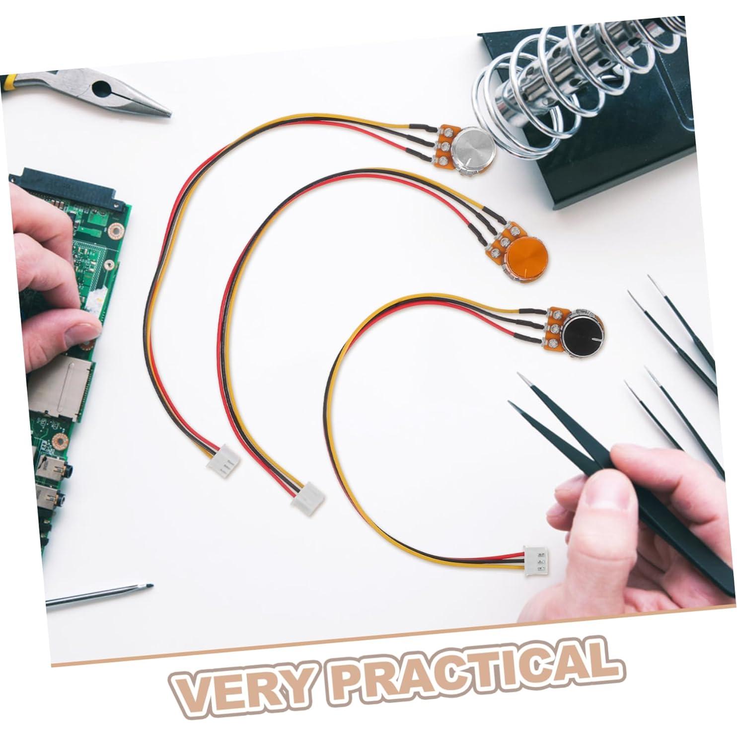 Set de 3 Potenciómetros Rotativos Zerodeko WH148 con Cable