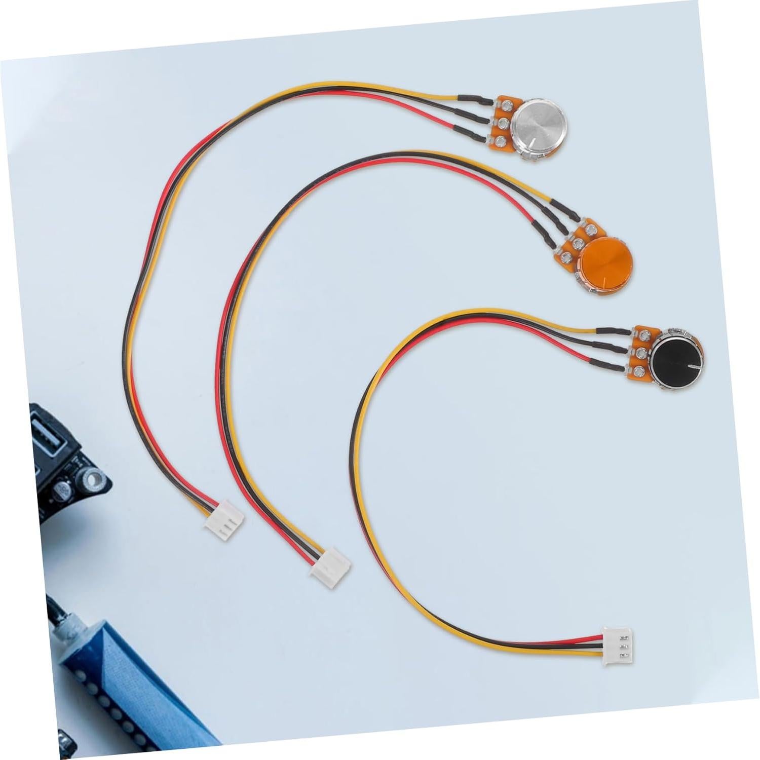 Set de 3 Potenciómetros Rotativos Zerodeko WH148 con Cable