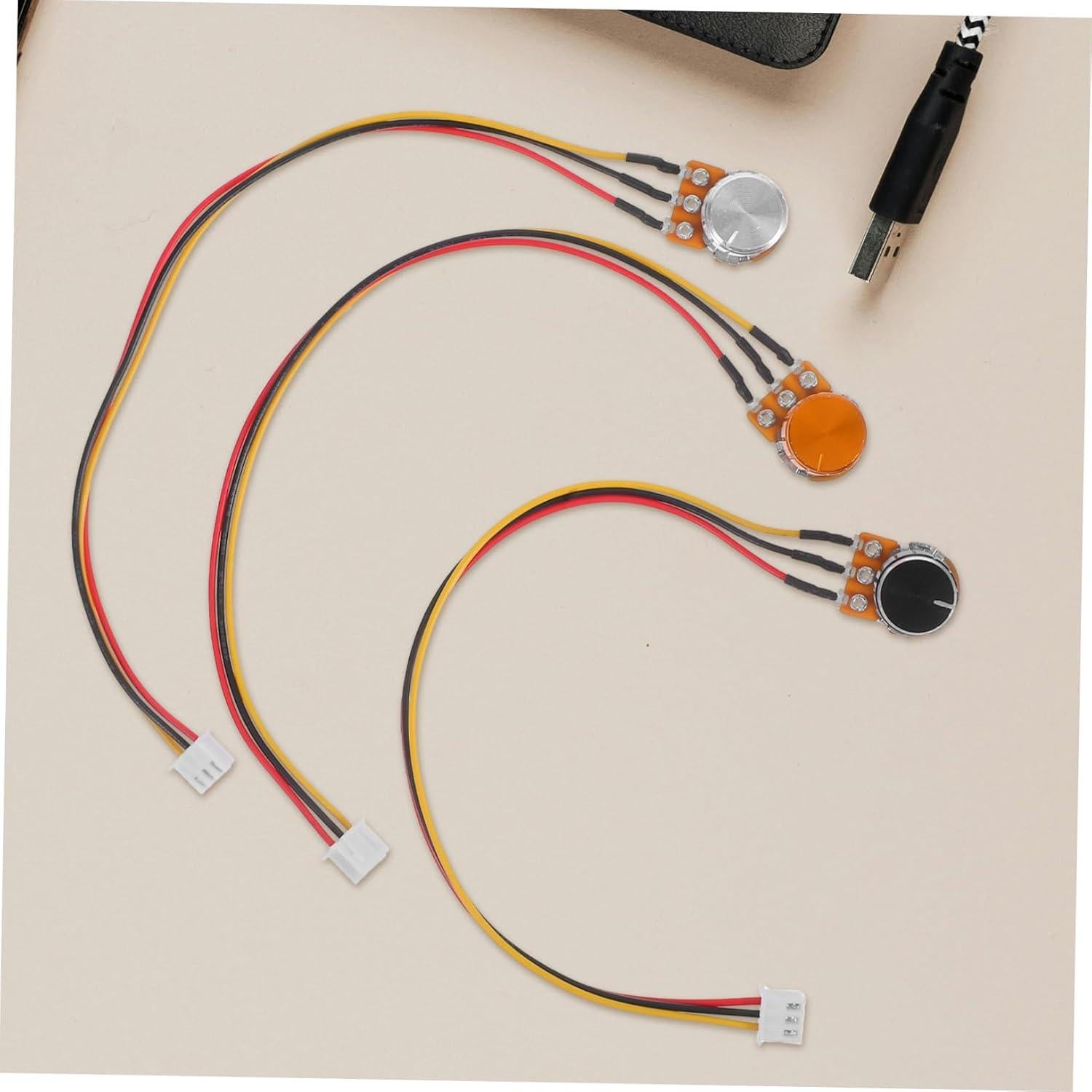 Set de 3 Potenciómetros Rotativos Zerodeko WH148 con Cable