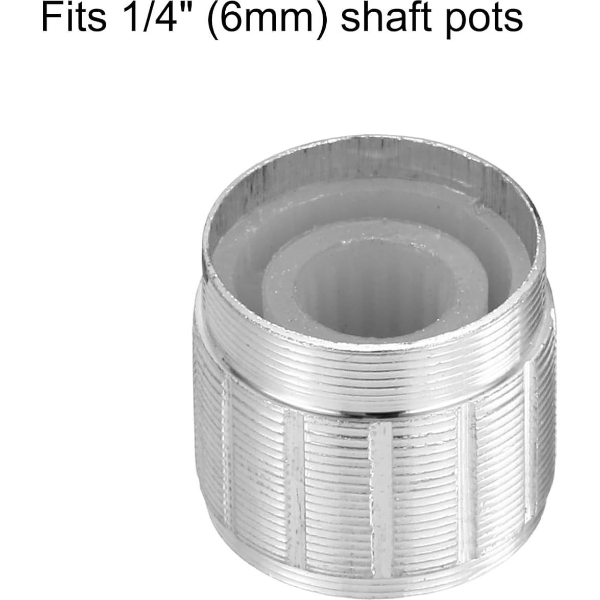 Perilla de Potenciómetro uxcell 5 Pcs 15mmx13mm Plateada