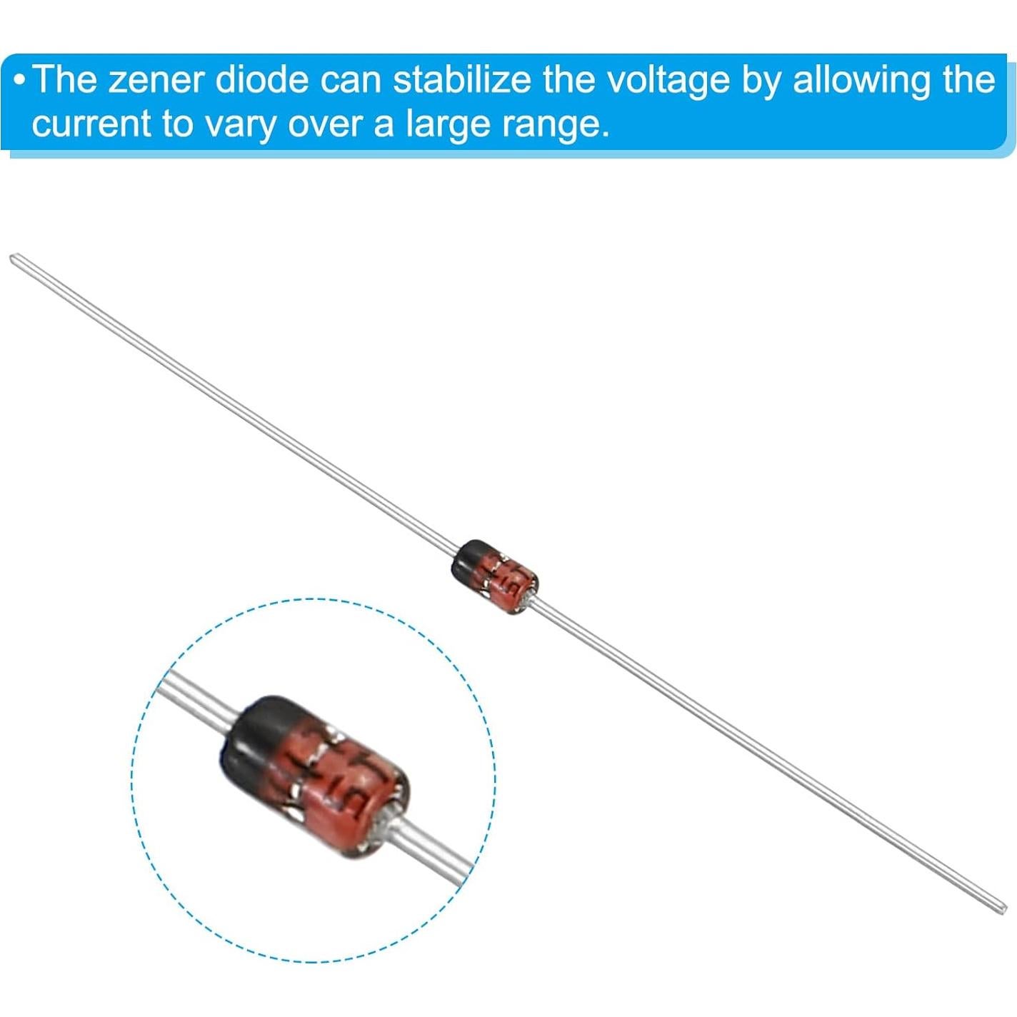 Diodo Zener PATIKIL 20 Pcs 6.2V 1W DO-41 para Experimentos