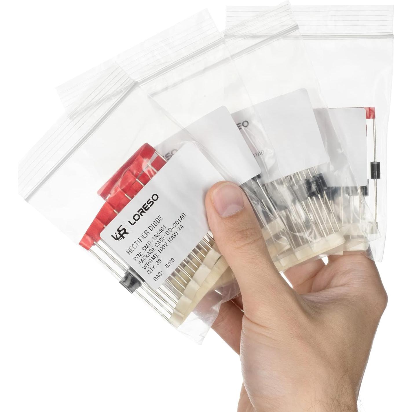 Kit de Diodos de Silicio Loreso 600 Piezas 20 Modelos