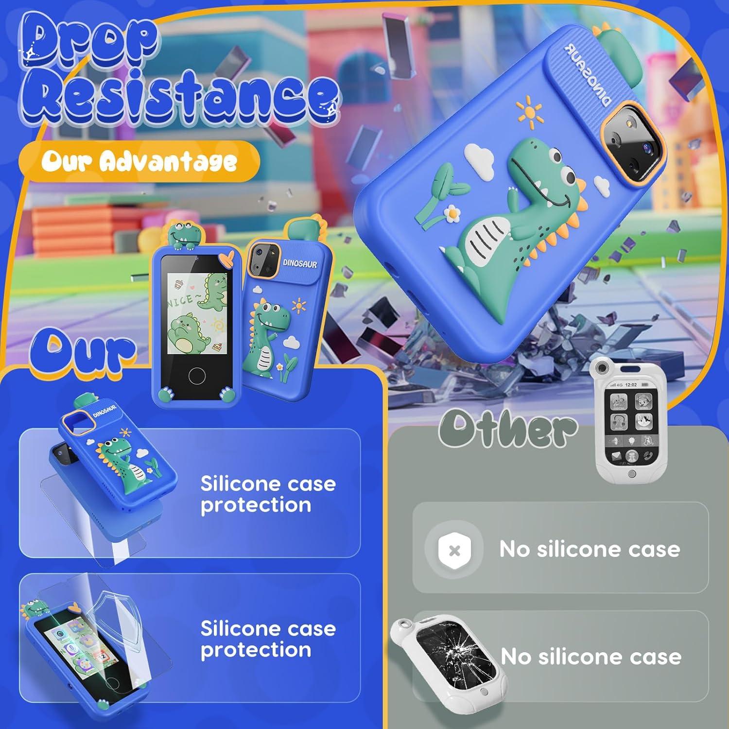 Teléfono Juguete Luyiilo para Niños 2.8" Pantalla Táctil