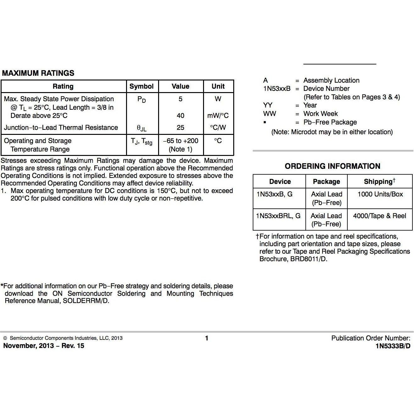 Juego de 10 Diodos Zener 12V 5W Motorola 1N5349B