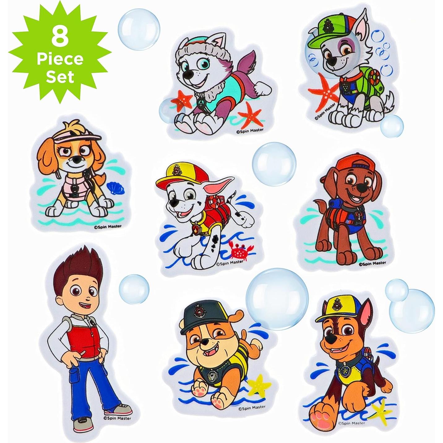 Set de 8 Adherencias de Baño PAW Patrol - Juguetes Divertidos