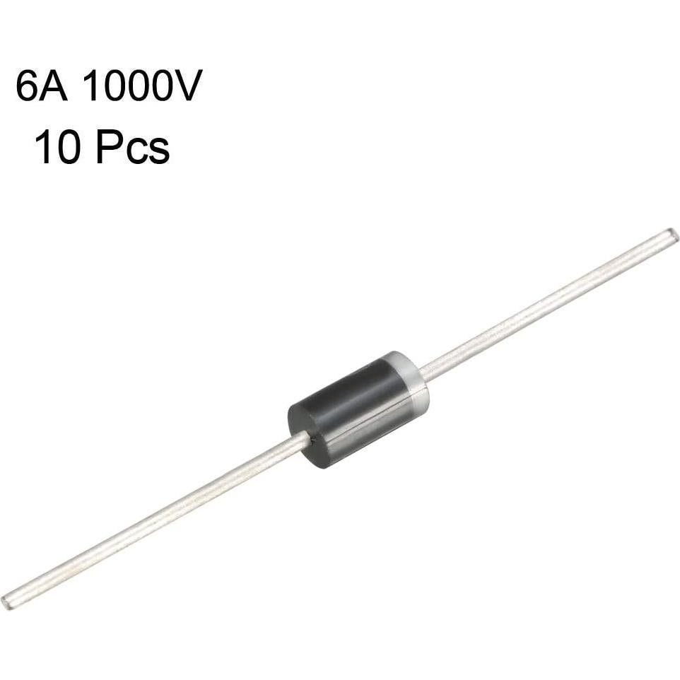 Diodo Rectificador uxcell 6A10 6A 1000V 10 Piezas