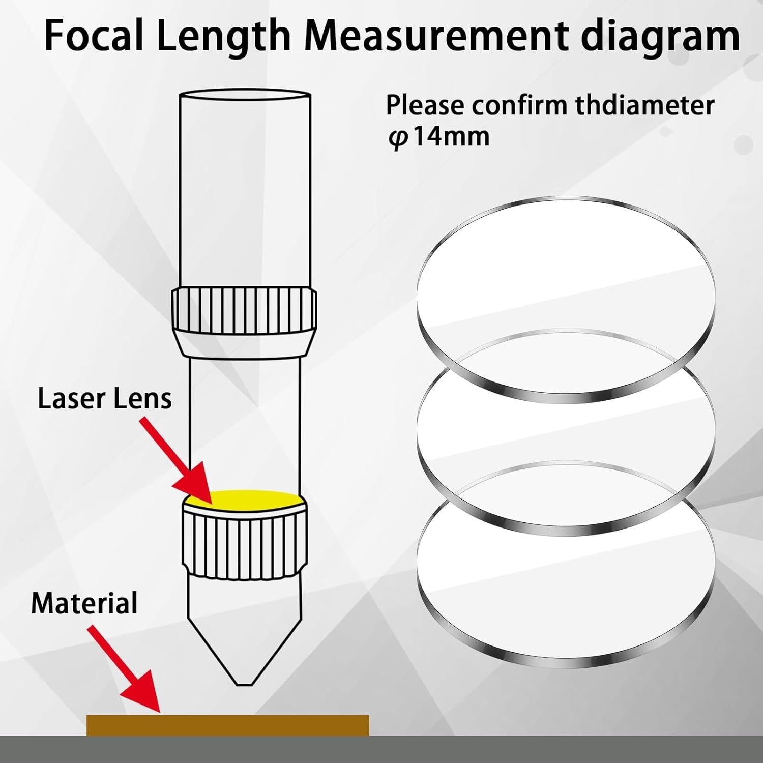 Lentes de Reemplazo 14mm Copkim para Grabadora Láser D1 M1