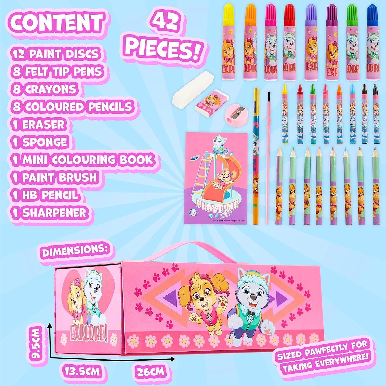 Set de Lápices de Colores Paw Patrol Estuche Rosa