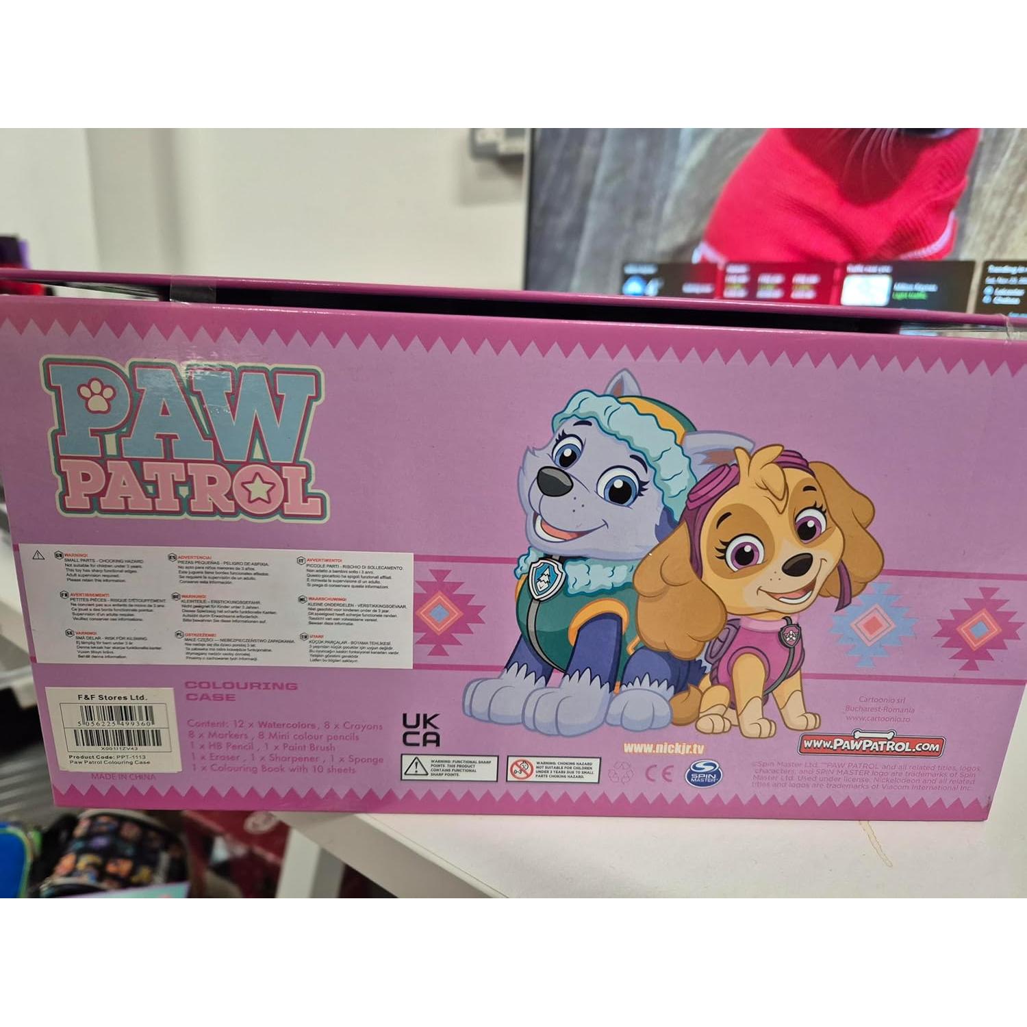 Set de Lápices de Colores Paw Patrol Estuche Rosa