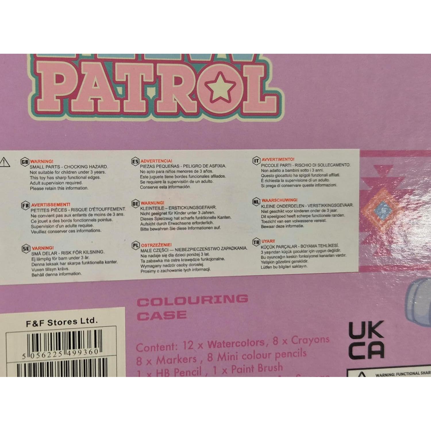 Set de Lápices de Colores Paw Patrol Estuche Rosa