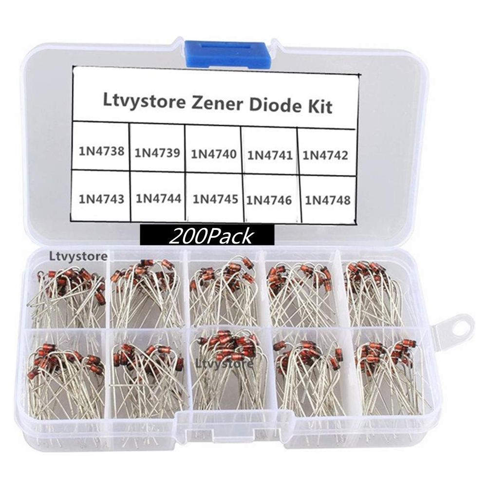 Kit de Diodos Zener 1W Ltvystore 200PCS 8.2V a 22V