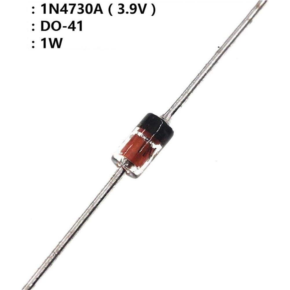 Diodo Zener 1N4730 3.9V E13 - 50 Paquetes Componentes Electrónicos
