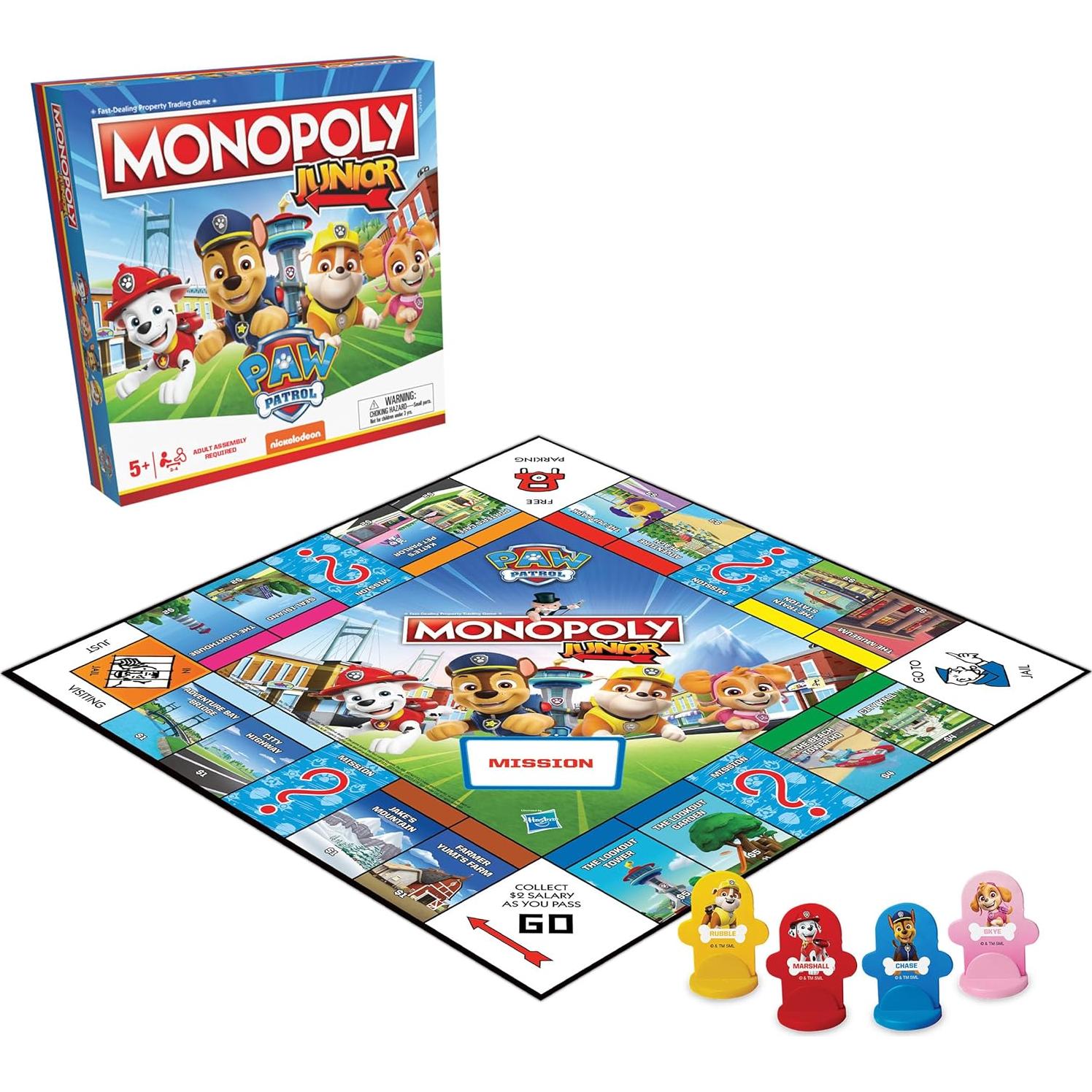 Monopoly Junior PAW Patrol USAopoly | Juego Familiar 5+
