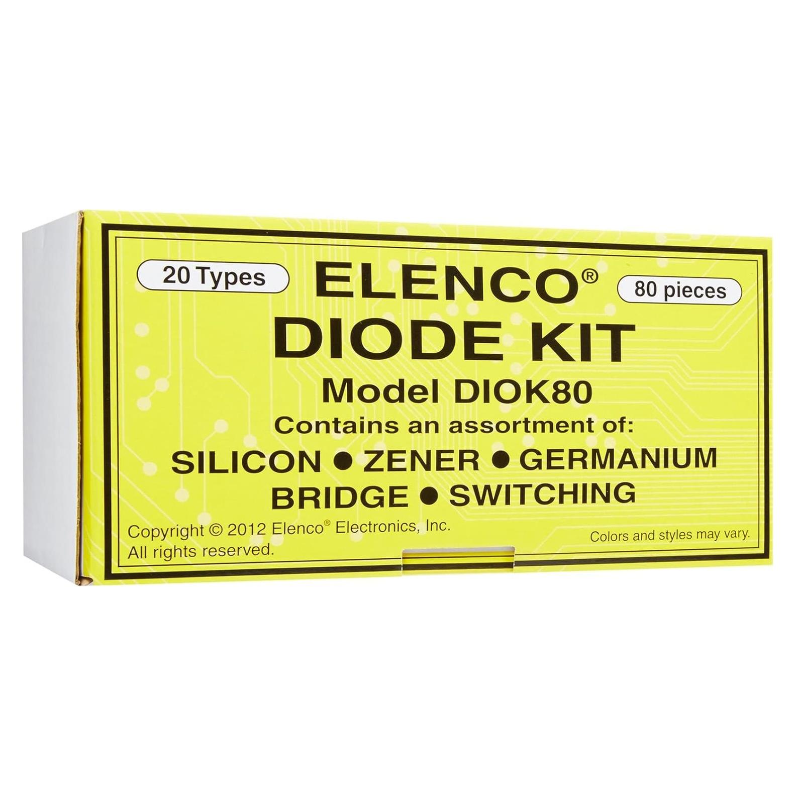 Kit de 80 Piezas de Diodos Elenco DIOK-80