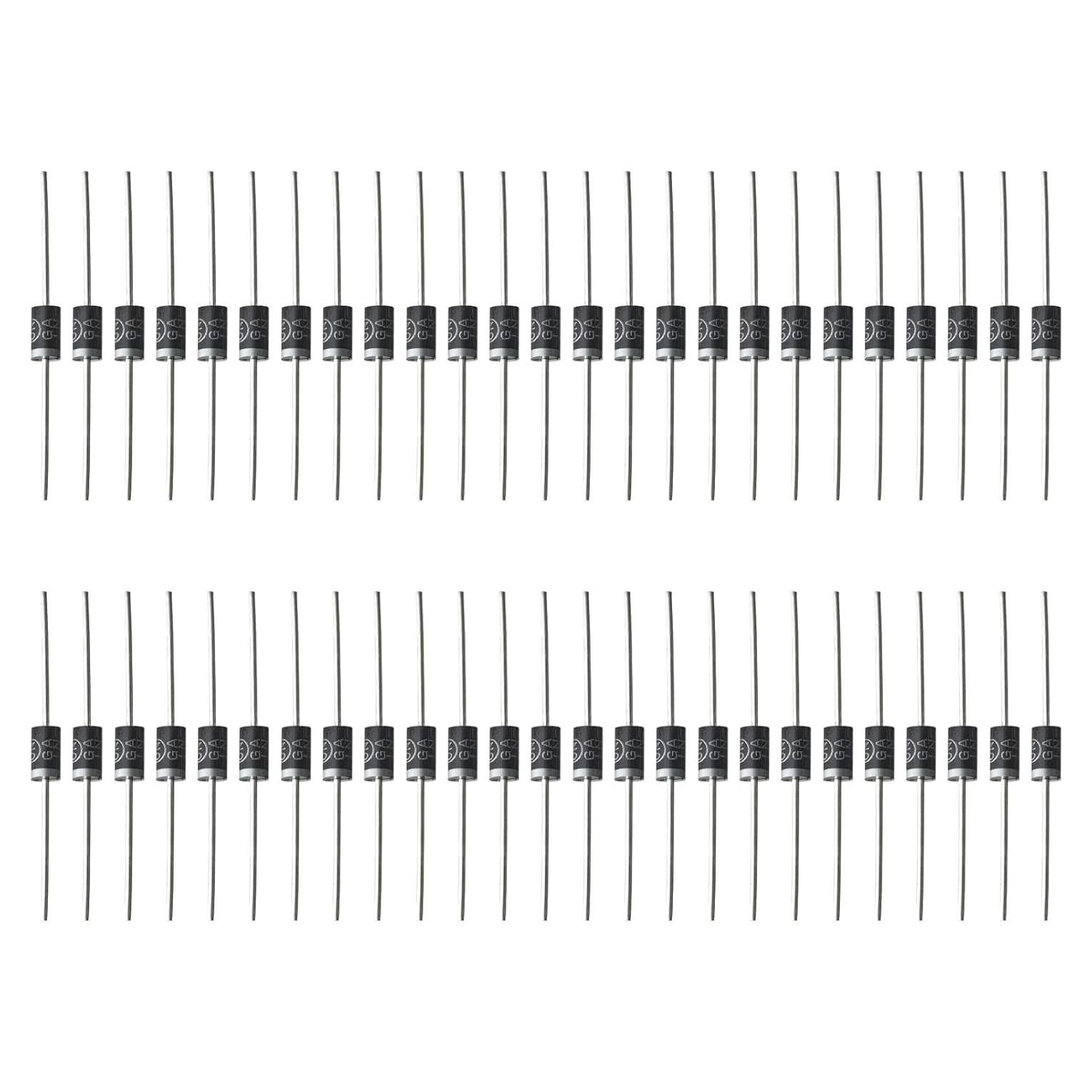 50 Diodos Rectificadores 1N5400 Bridgold 3A 50V DO-27