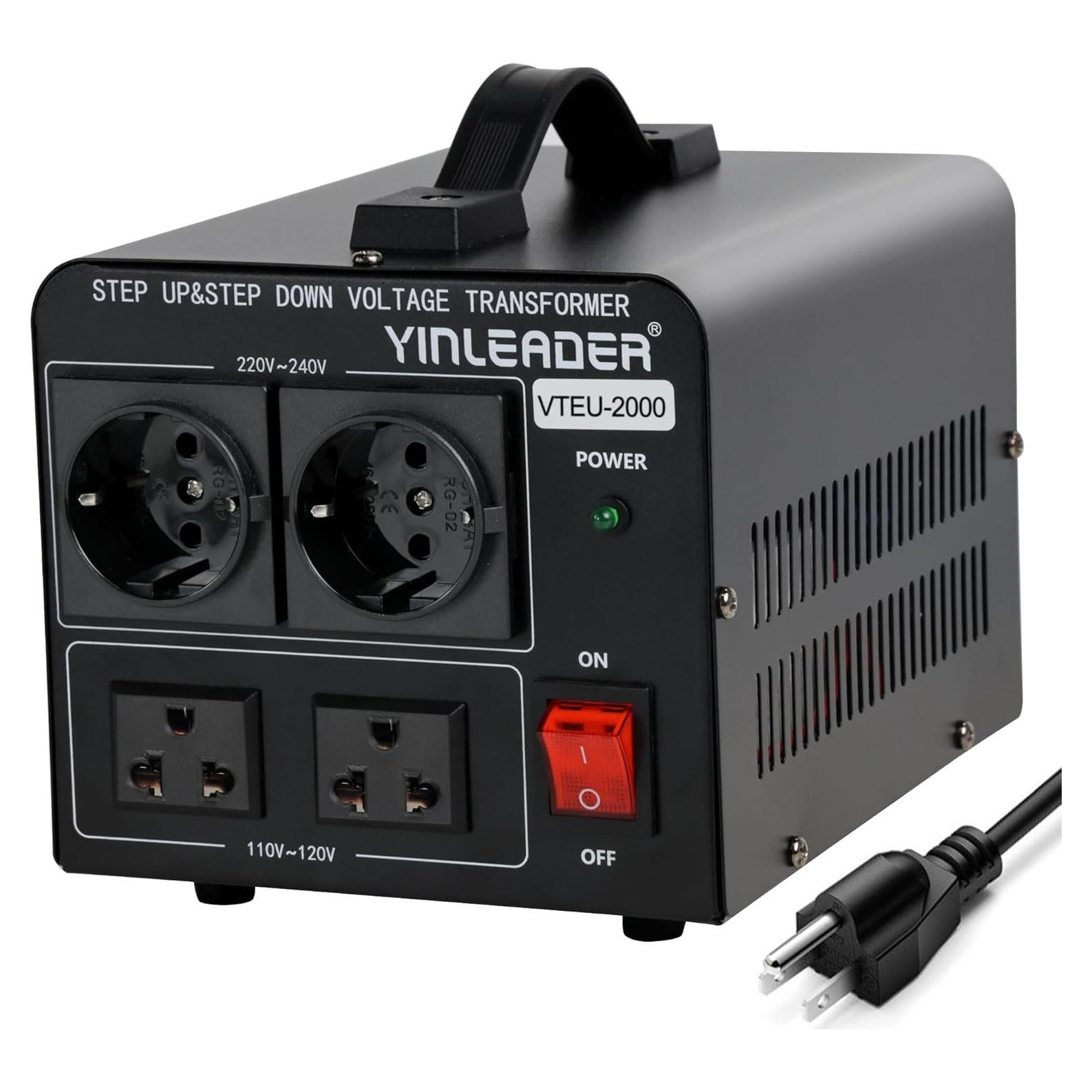 Transformador Convertidor de Voltaje 2000W Yinleader 110/220V