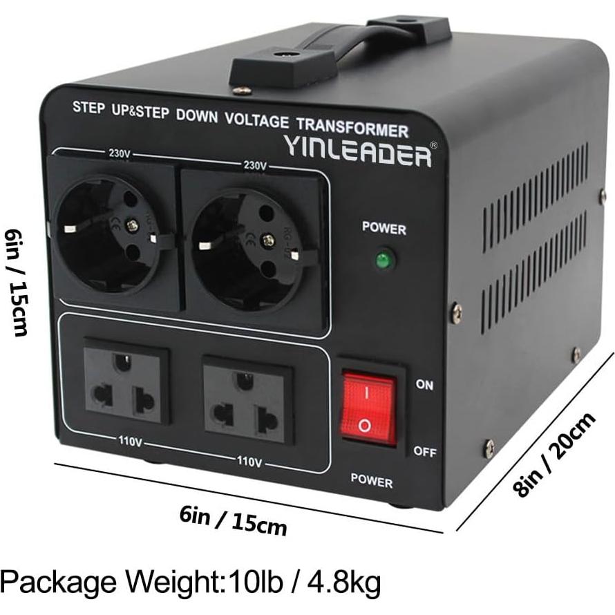 Transformador Convertidor de Voltaje 2000W Yinleader 110/220V