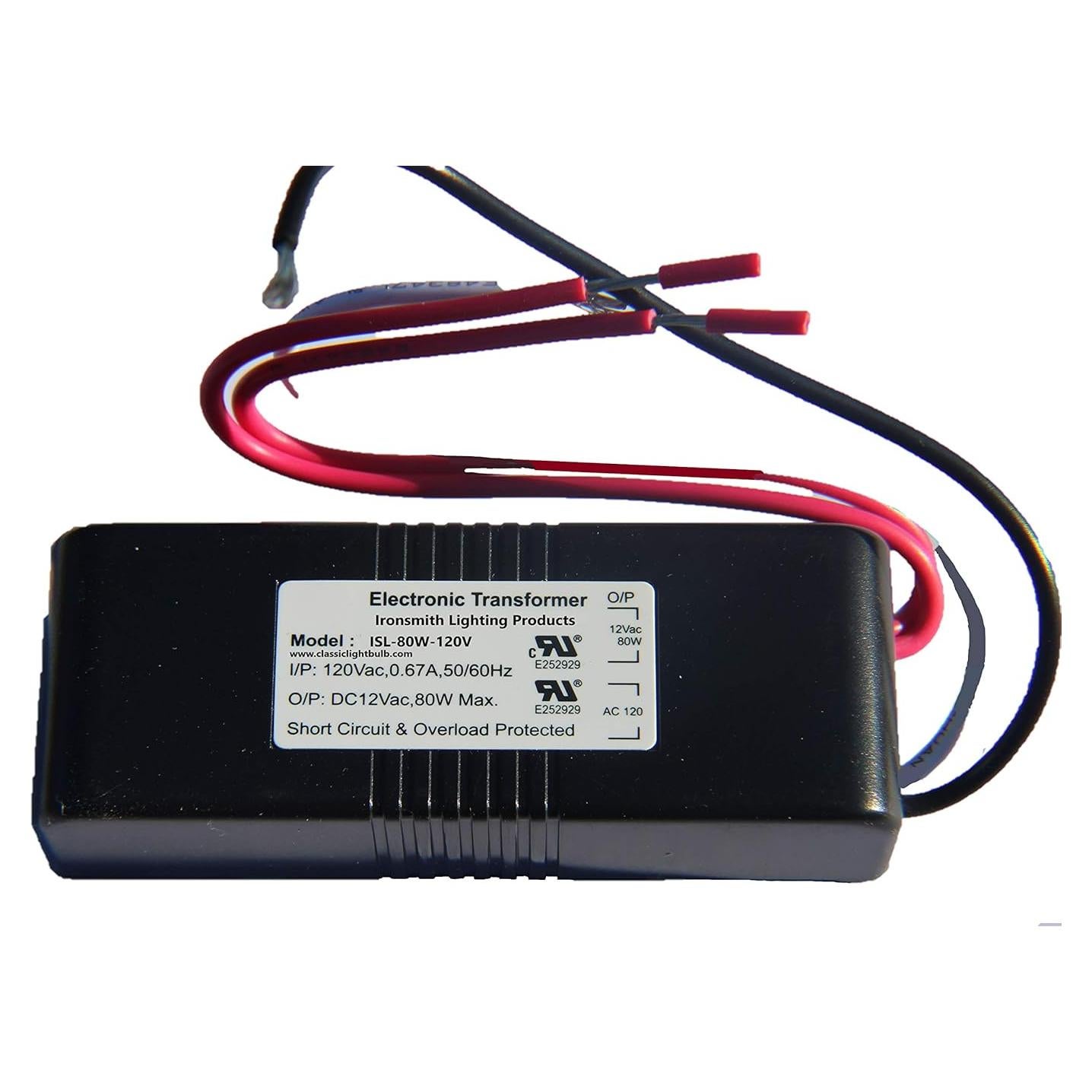 Transformador Halógeno Ironsmith 80W Regulable 120V a 12V