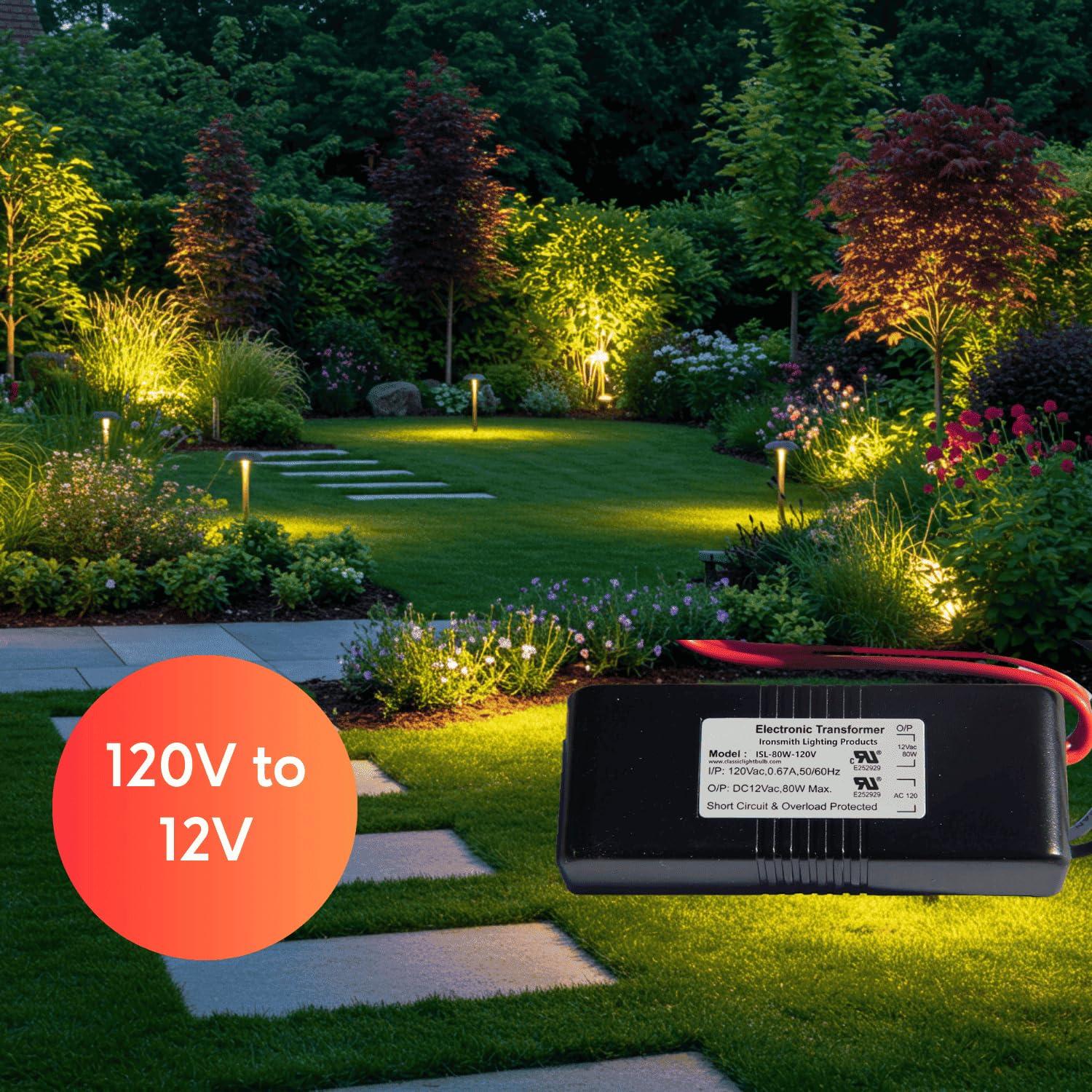 Transformador Halógeno Ironsmith 80W Regulable 120V a 12V