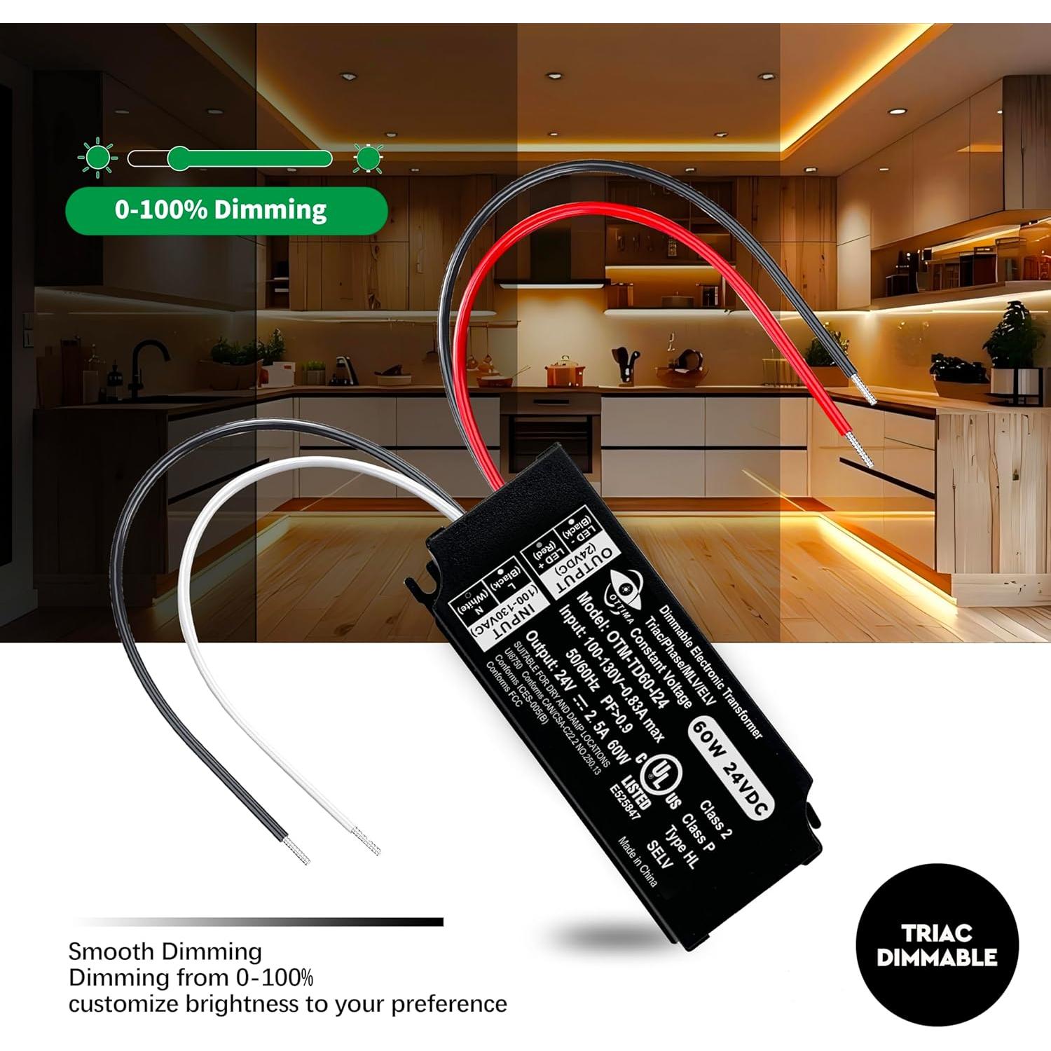 Controlador LED Regulable 60W 24V Ottima - Triac ELV MLV