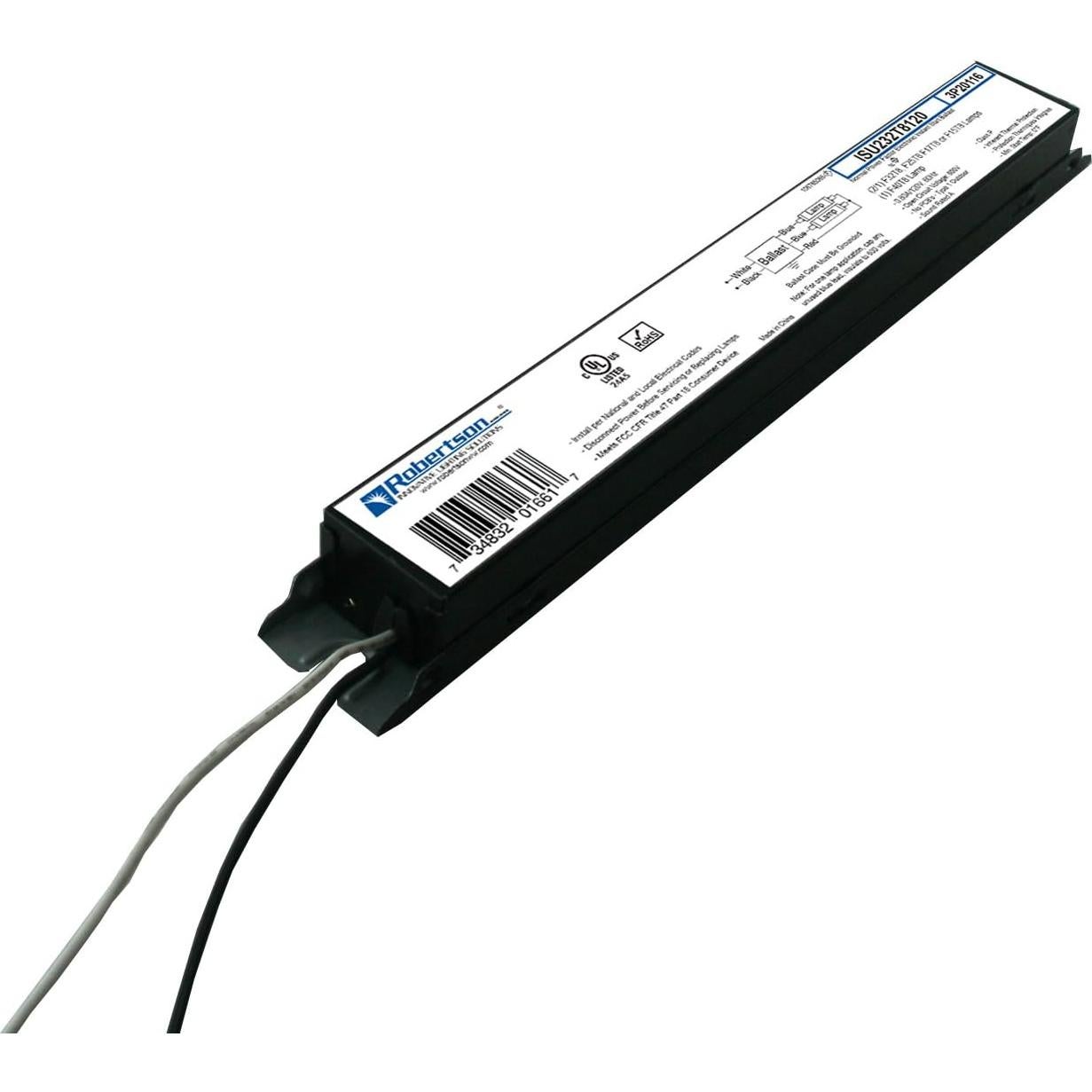 Balasto Electrónico Fluorescente Robertson ISU232T8120 32W 120V