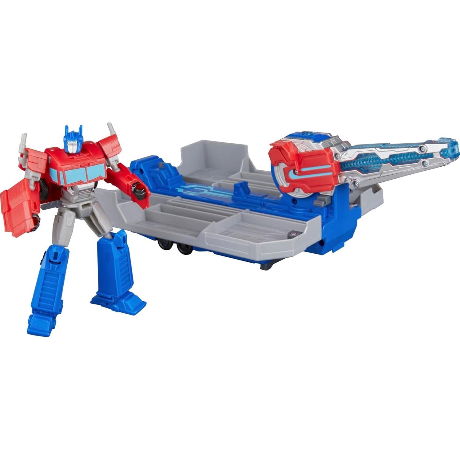 Transformers EarthSpark Optimus Prime Remolque de Batalla 2 en 1