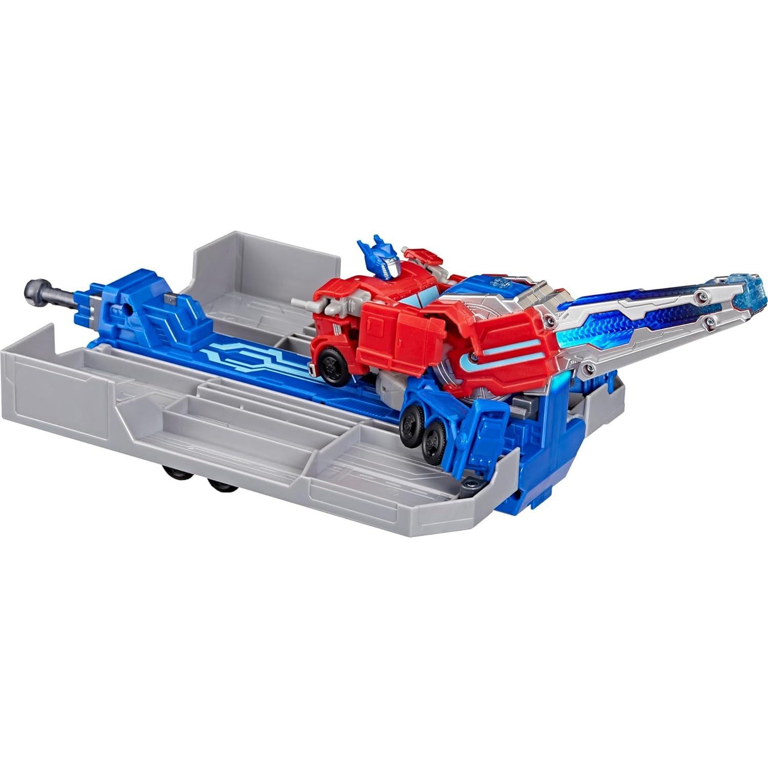 Transformers EarthSpark Optimus Prime Remolque de Batalla 2 en 1