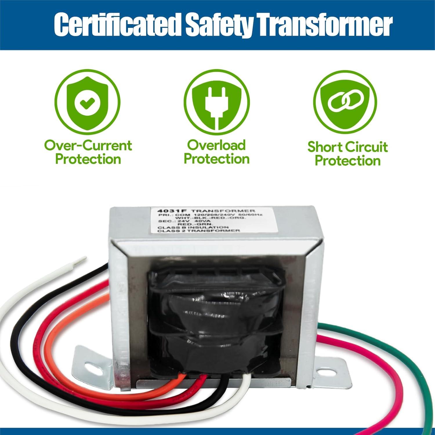 Transformador de Control ChooKaChoo 24V 40VA Multi Tap HVAC