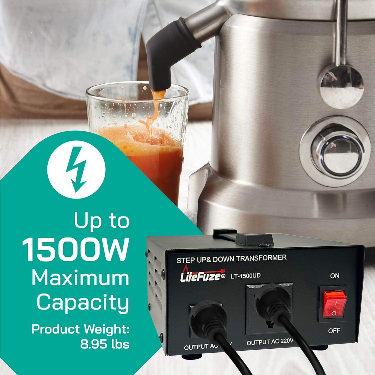 Transformador Convertidor de Voltaje LiteFuze LT-1500UD 1500W