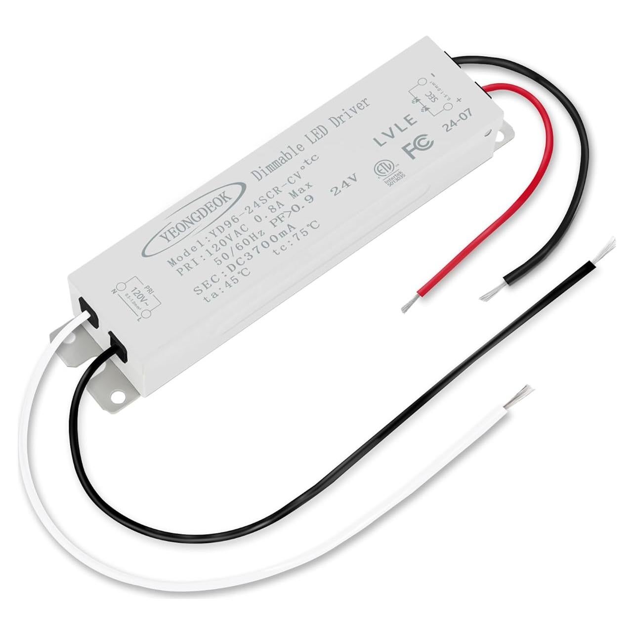 Controlador LED Regulable 96W NAWVACE 24V AC a DC