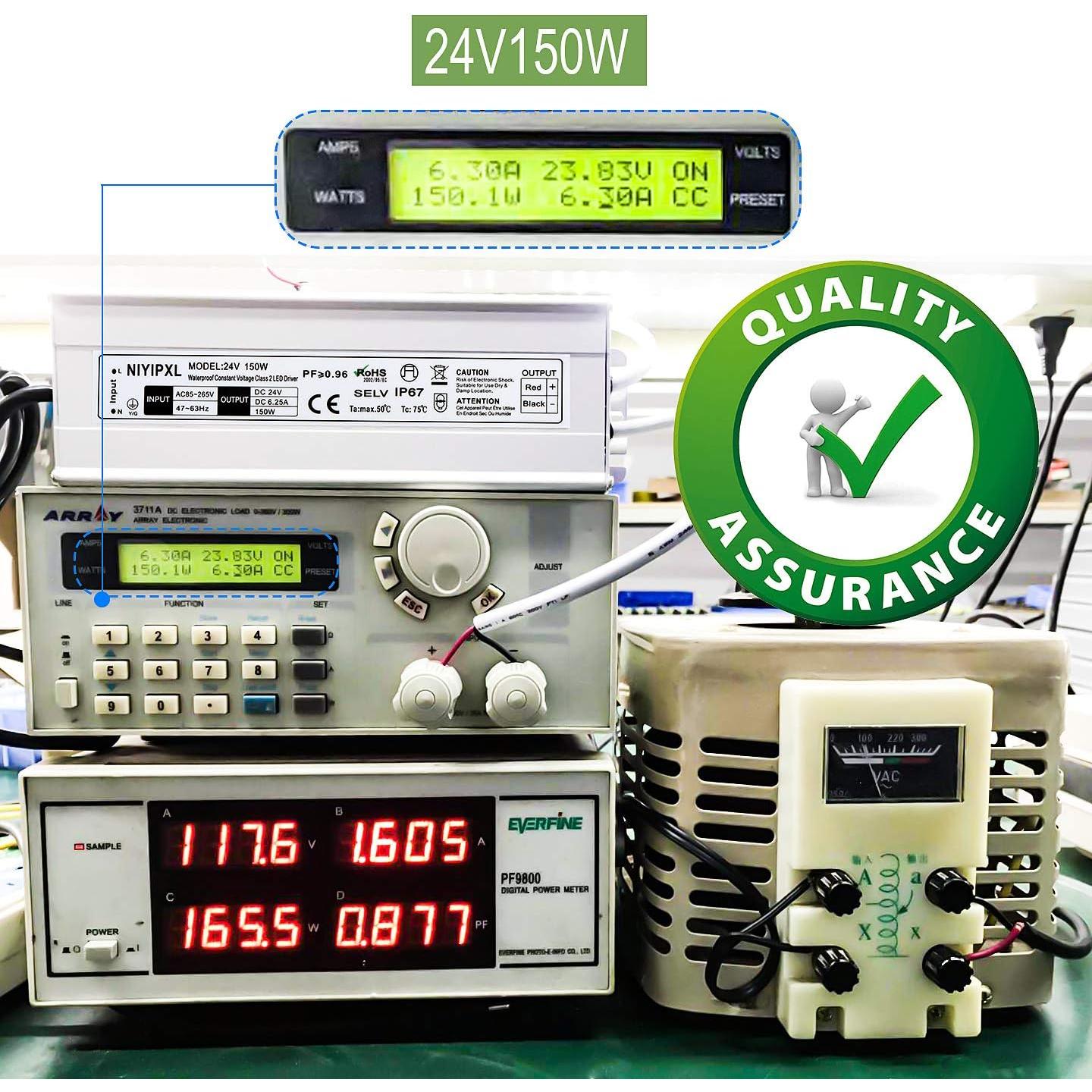 Transformador LED 150W 24V DC NIYIPXL Impermeable IP67