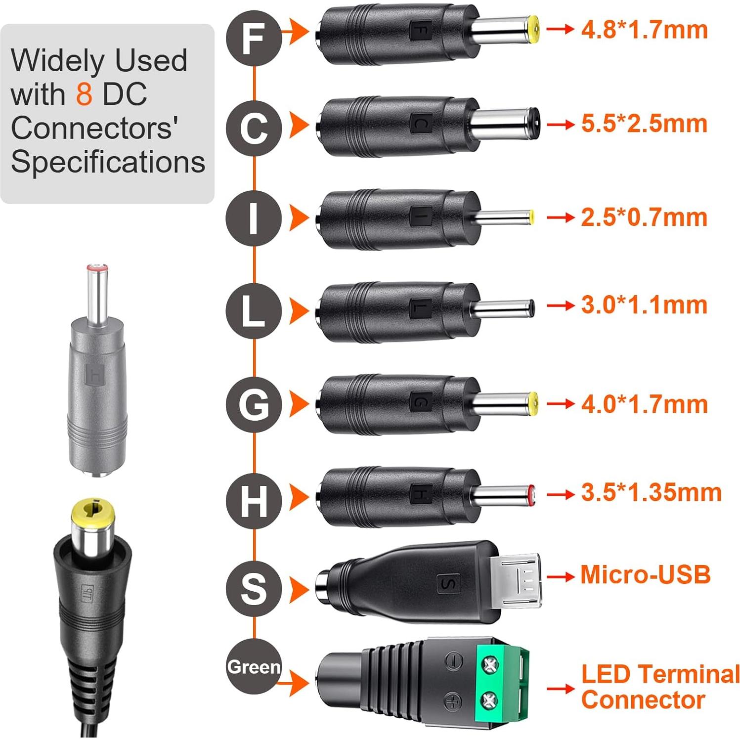 Adaptador de CA Universal SoulBay 36W 3V-12V 3000mA con 8 Conectores