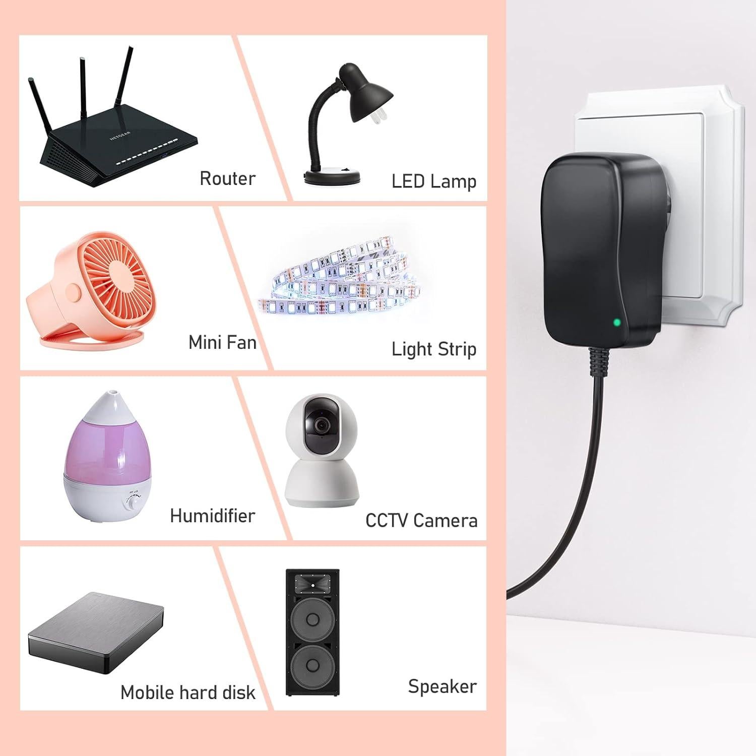 Adaptador de CA Universal SoulBay 36W 3V-12V 3000mA con 8 Conectores