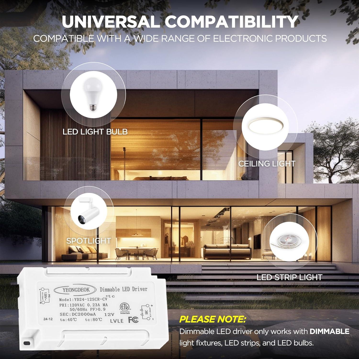 Controlador LED Regulable 12V 24W NAWVACE con Enchufe