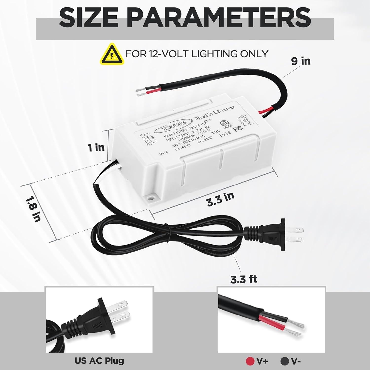 Controlador LED Regulable 12V 24W NAWVACE con Enchufe