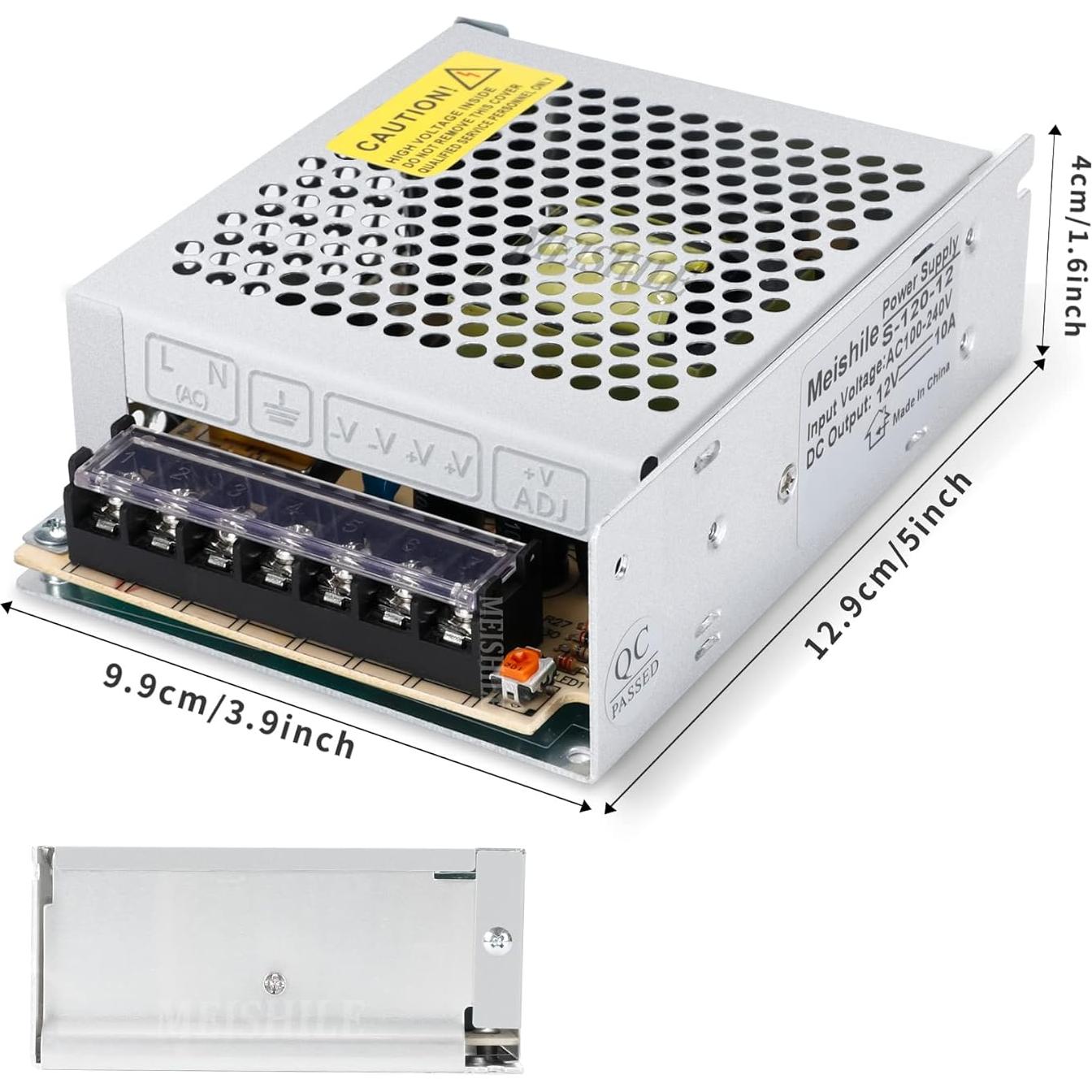 Adaptador de Fuente de Alimentación MEISHILE 12V 10A 120W