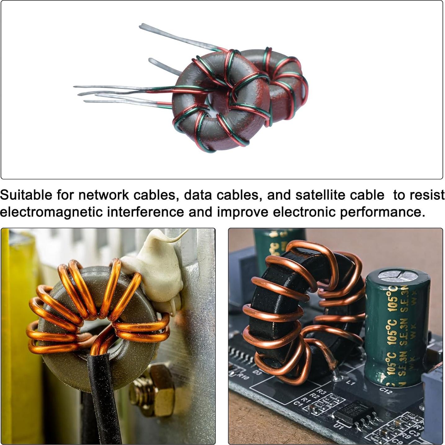 Núcleo Toroidal de Hierro uxcell 5Pcs 23x36x13mm Antirruido