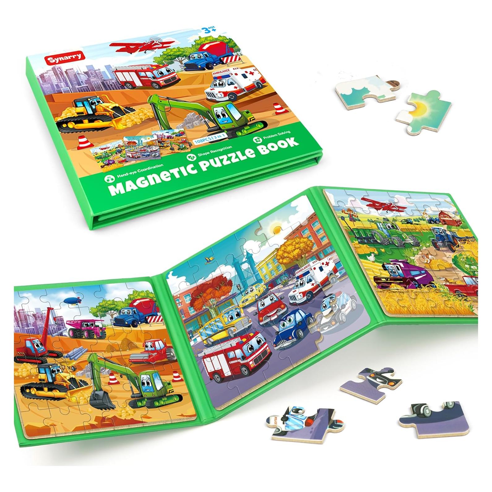 Rompecabezas Magnético de Vehículos SYNARRY 36 Piezas