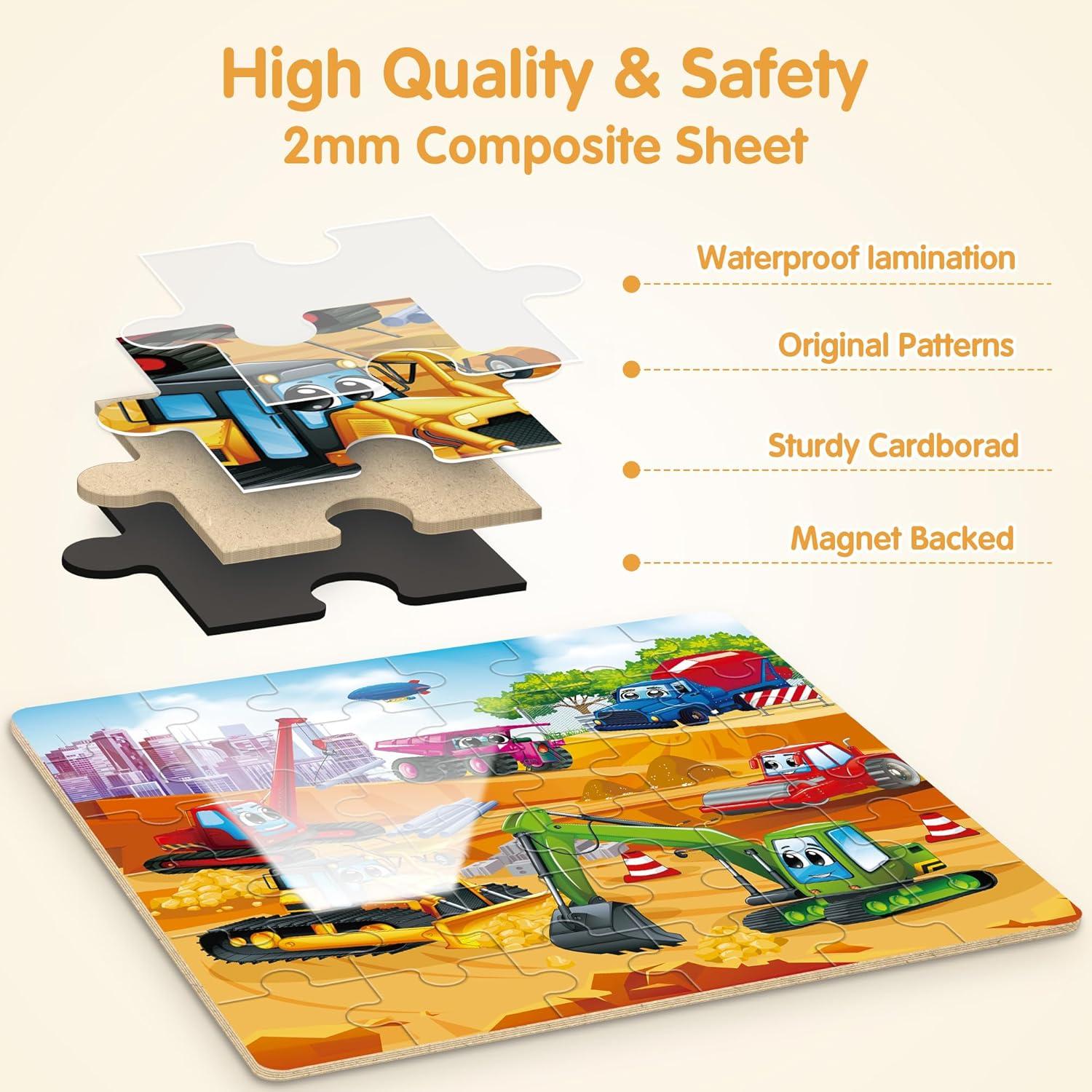 Rompecabezas Magnético de Vehículos SYNARRY 36 Piezas