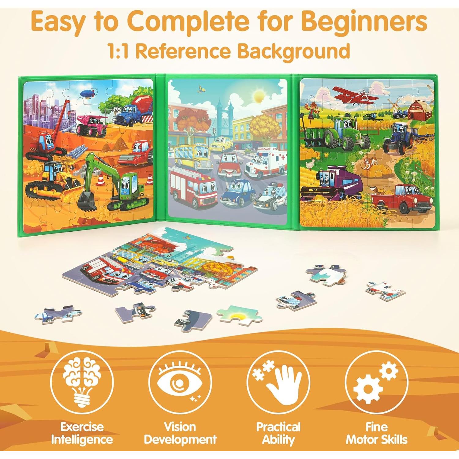 Rompecabezas Magnético de Vehículos SYNARRY 36 Piezas