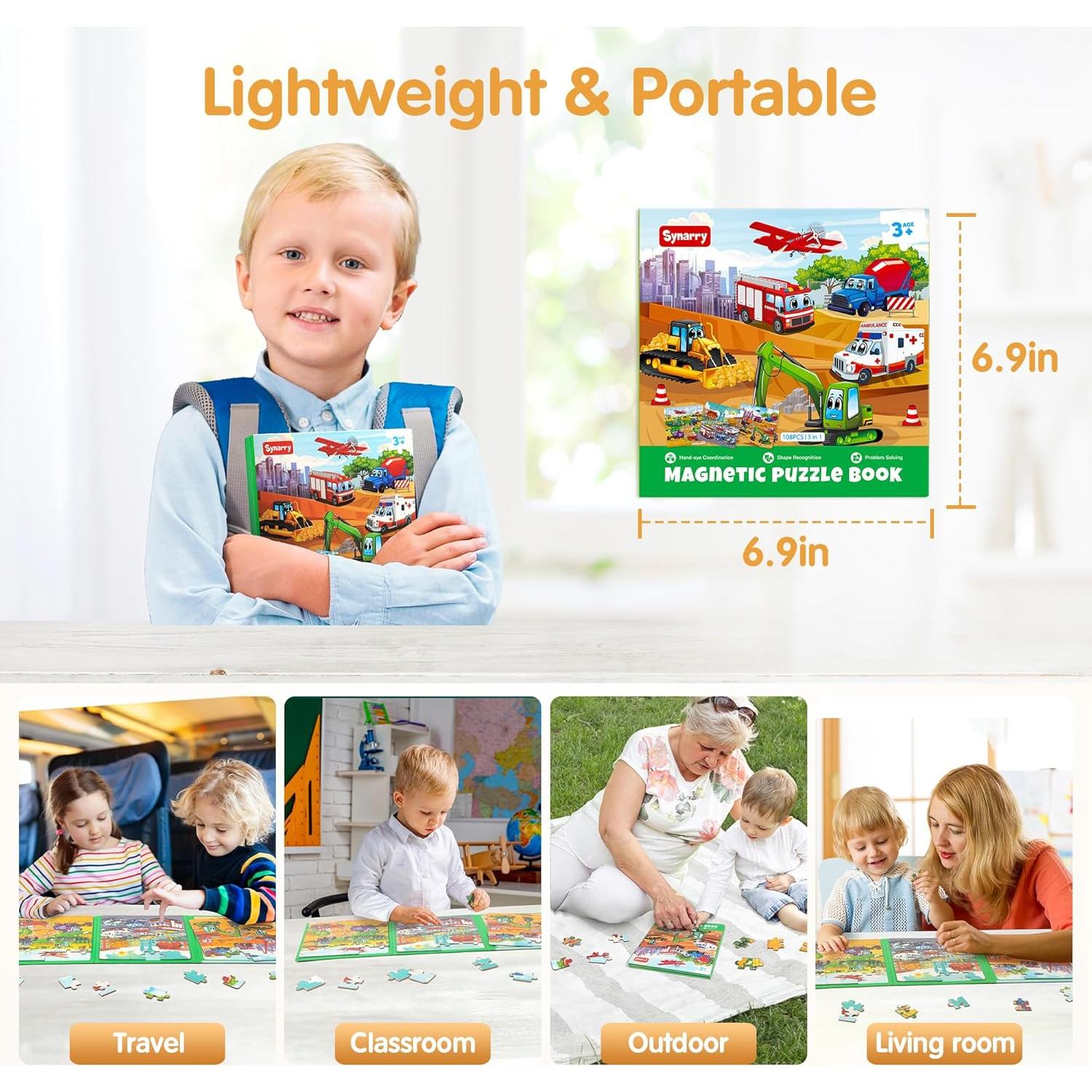 Rompecabezas Magnético de Vehículos SYNARRY 36 Piezas