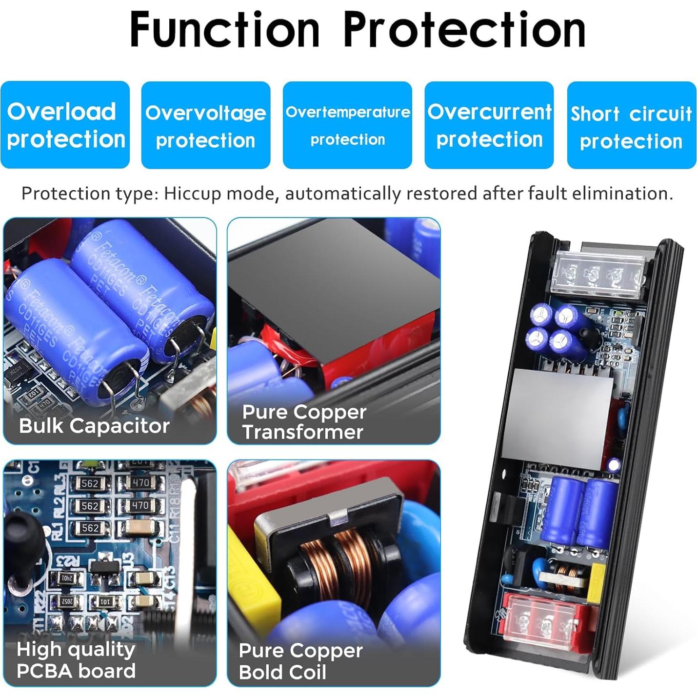 Fuente de Alimentación 12V 100W inShareplus Regulador LED