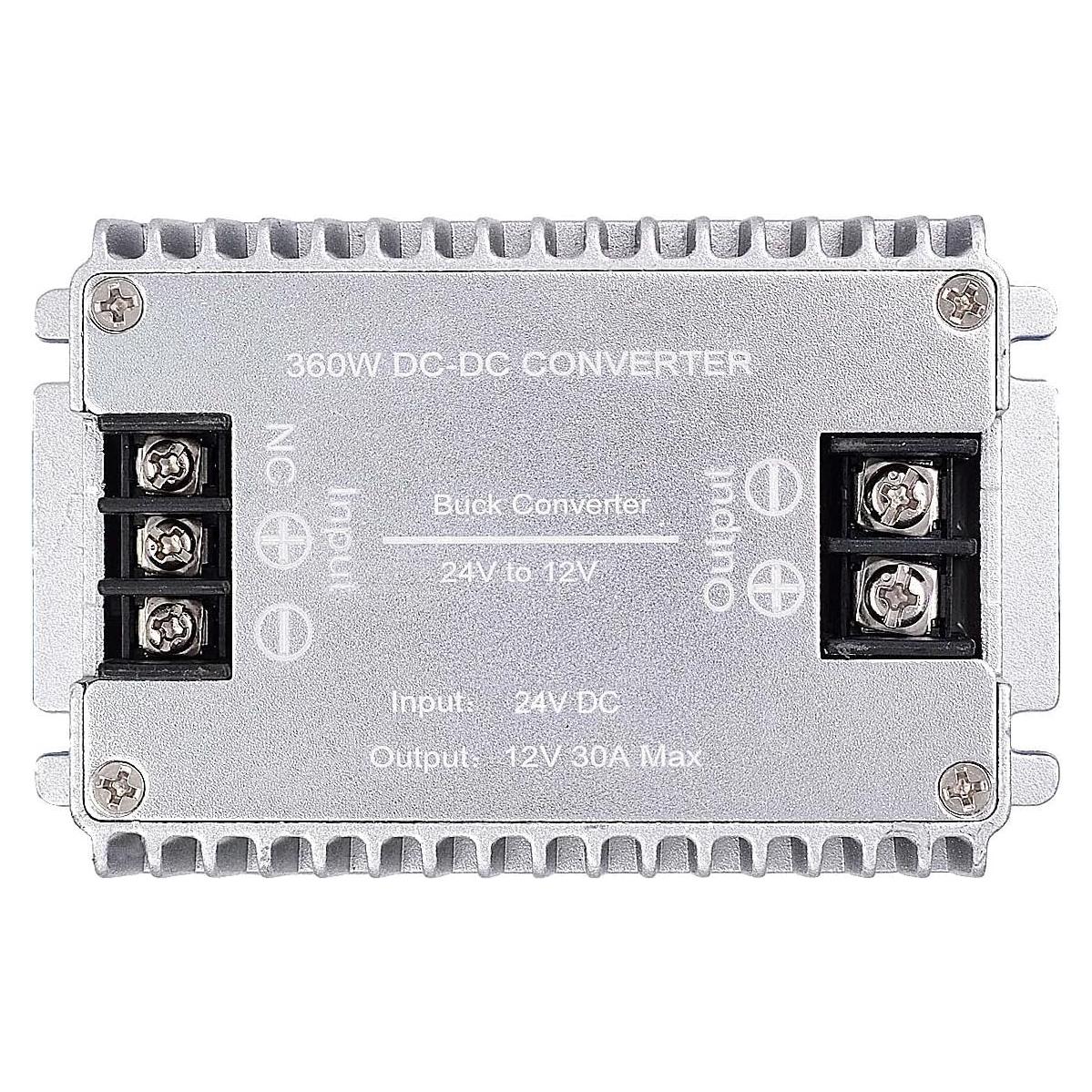 Convertidor de Voltaje DC-DC 24V a 12V 30A 360W Valefod
