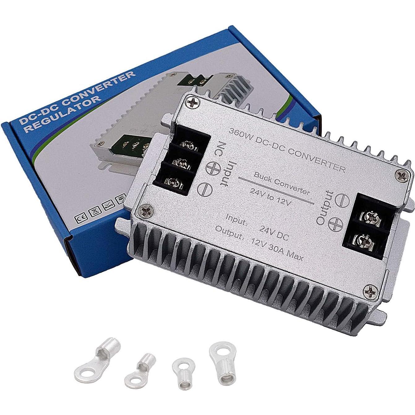 Convertidor de Voltaje DC-DC 24V a 12V 30A 360W Valefod