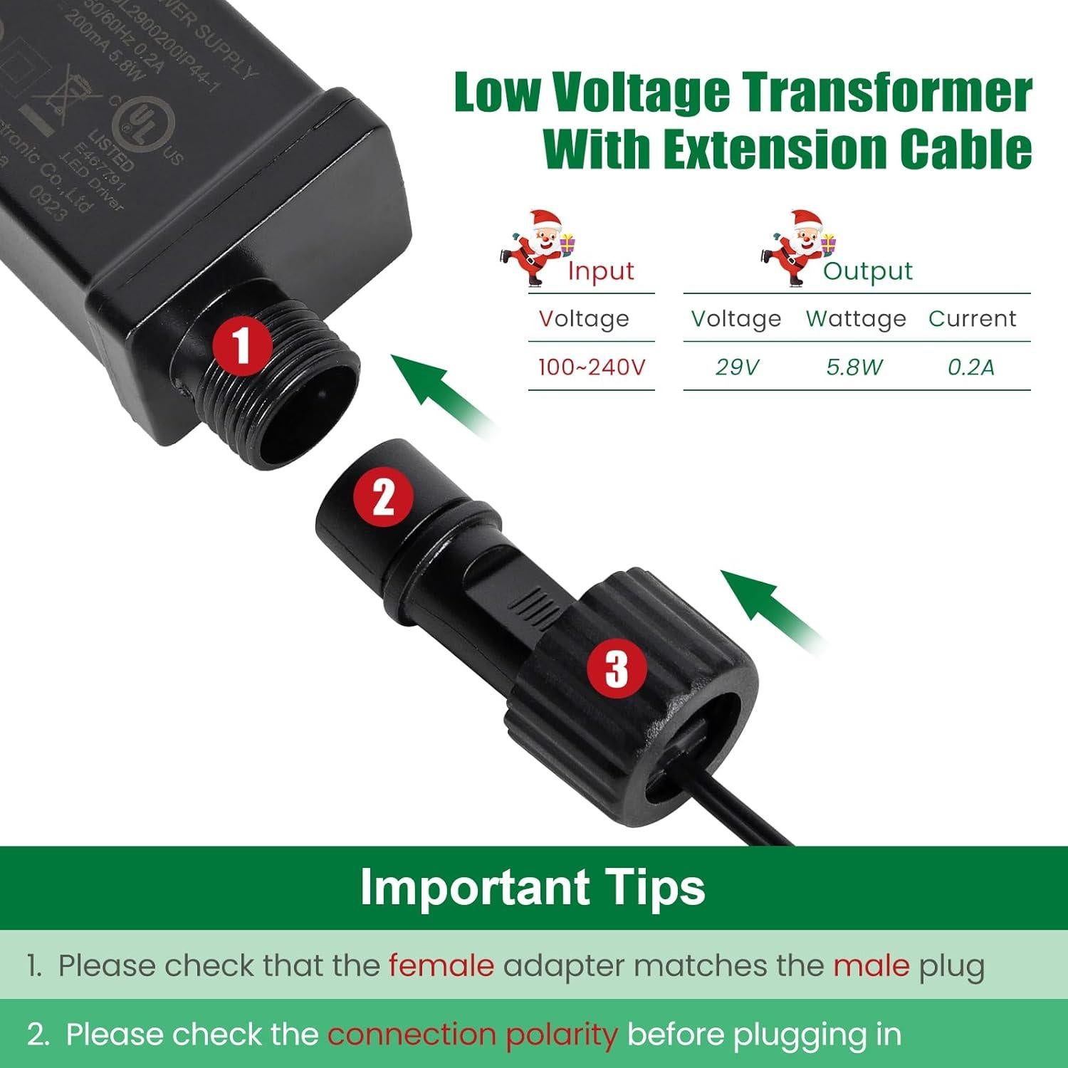 Transformador de Bajo Voltaje 29V 0.2A SZMiNiLED para Luces