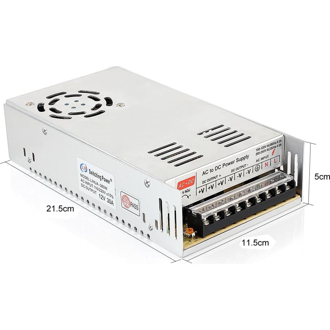 Fuente de Alimentación 12V 30A SUPERNIGHT 360W Regulada